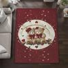 Couple Bear Printed Carpet Valentine's Day Decorative Door Mat Entrance Living Room Bedroom Festive Atmosphere Rug