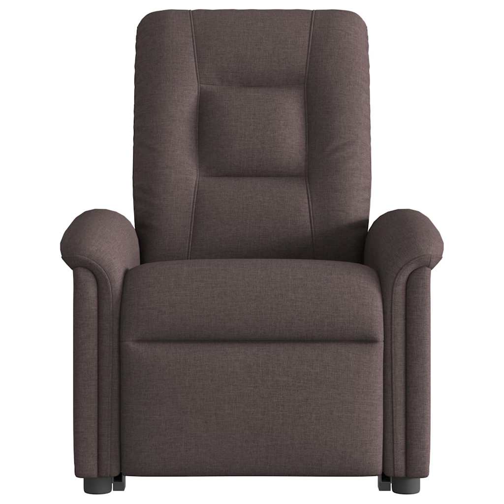 Relax Chair with Rising Function by Dark Brown Fabric