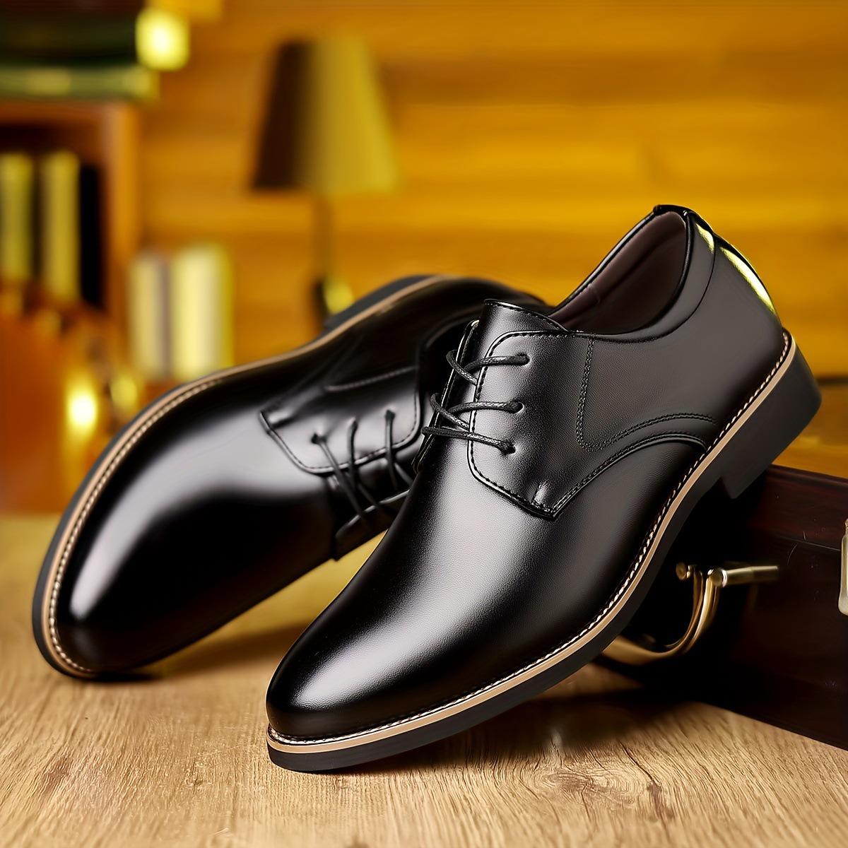 

Men s Extra Large Soft Sole Leather Shoes – Youthful, Versatile, Business Formal 39 чорний