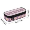 Pencil Case Compact Shape 300D Polyester Smooth Zipper with Main Pocket Mesh Layer and Removable Pen Divider for Boys Girls