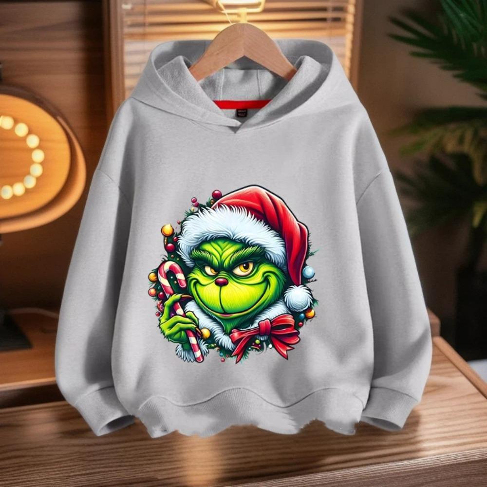Kids Hooded Sweatshirt Long Sleeve Pullover Top, Soft Fabric, Cute Cartoon Girl Heart Letter Print, Loose Casual Outfit for Kids Autumn Daily Wear