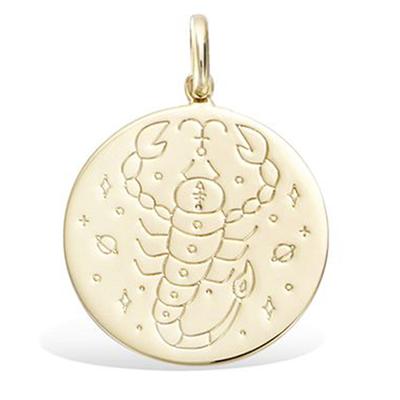 [R3857] - Gold Plated 'Scorpion' Pendant - 20 Mm