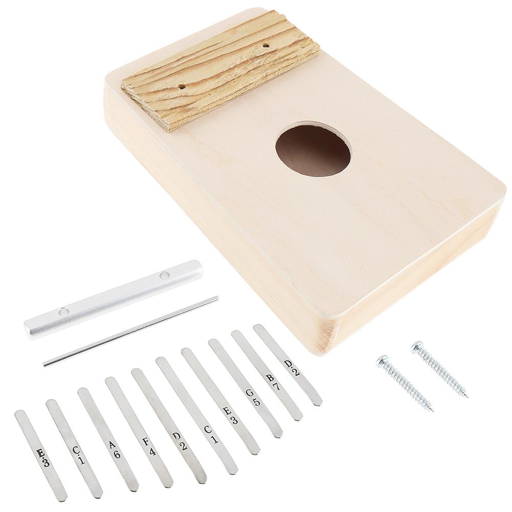 

10 Key Kalimba DIY Kit Basswood Thumb Piano Mbira for Handwork Painting Home Education