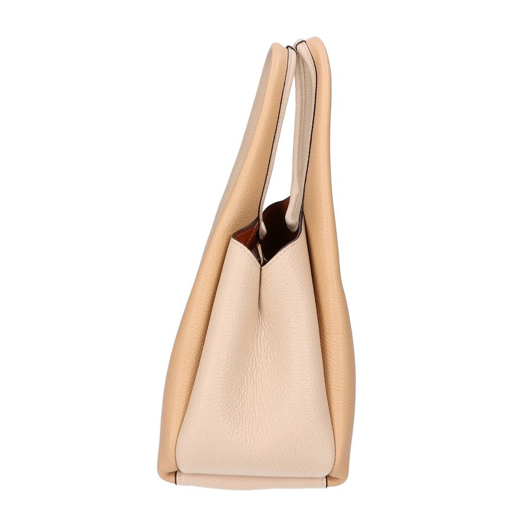 COACH [Excellent Condition] CM575 Lana Colorblock Leather 2-Way Shoulder Bag Handbag Beige x yellowUsed