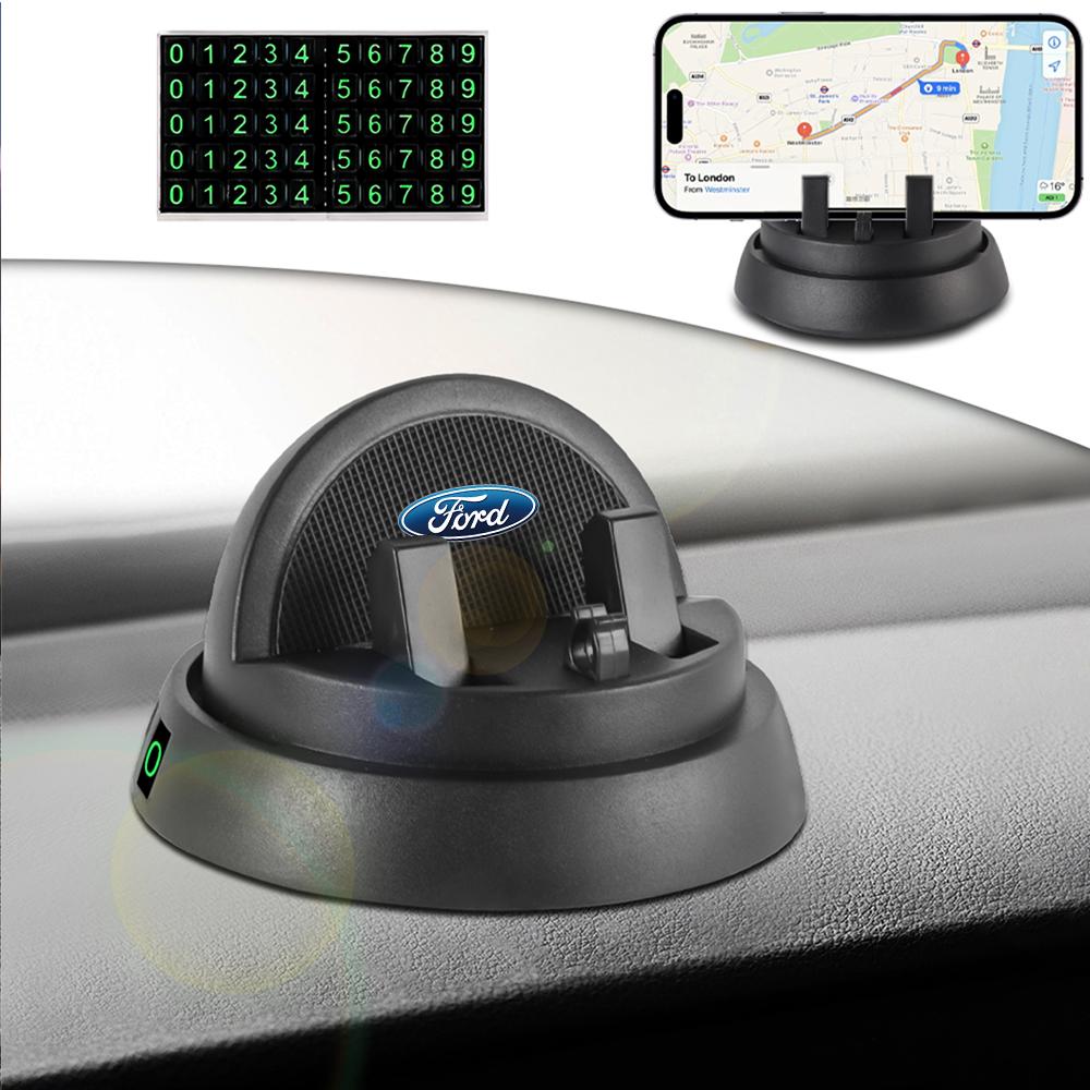 IARW2 Car Dashboard Phone Holder Relax Parking Phone License Plate Hint For Ford Fiesta Mondeo Fusion Explorer Escape Shelby Edge Kuga
