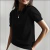 Summer and Autumn New Round Neck, Short Sleeved Thin Knit Sweater Loose Casual Women's Top