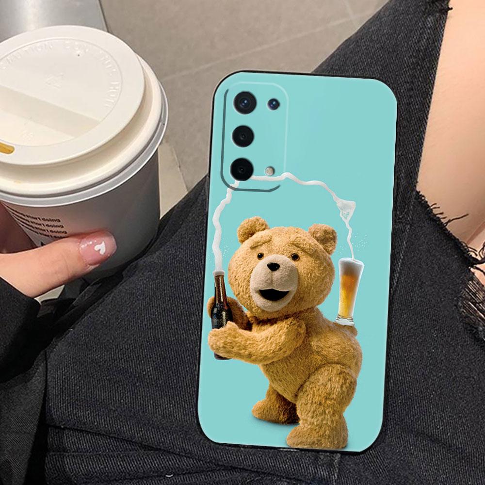 Naughty Cute Bear Phone Case For OPPO F31 A5X A6X A5 A6 A17 A16 A38 A53 A54 A55 A57 A58 A60 A74 A78 A92 A93 A94 A72 A98 Cover