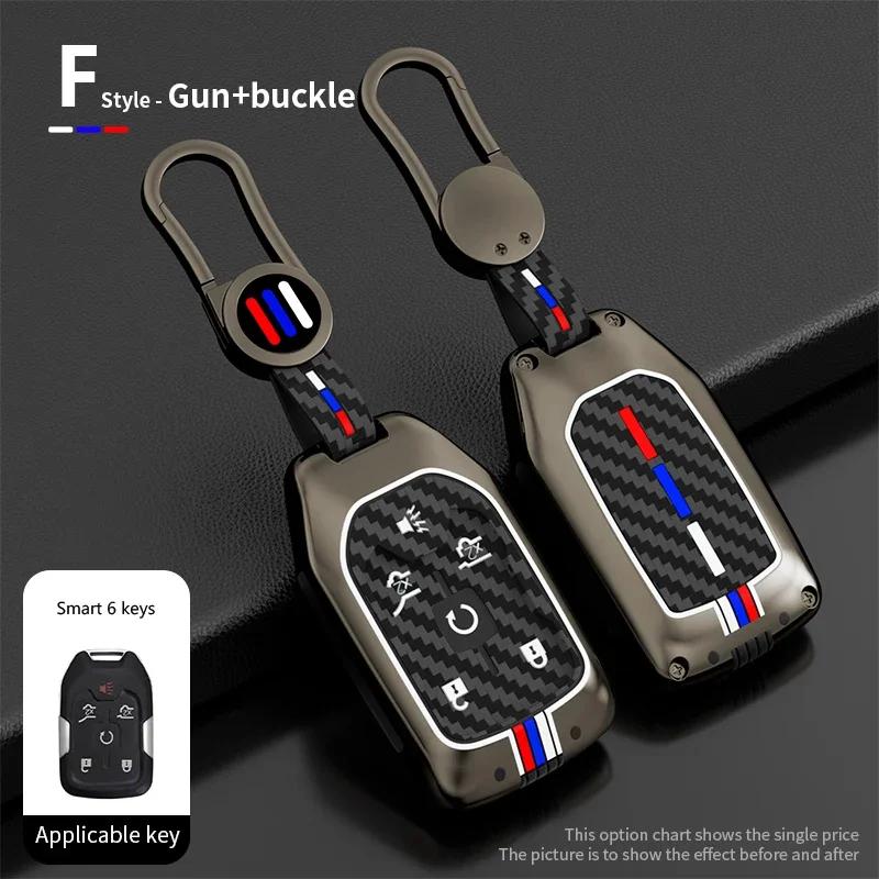 Zinc Alloy Car Key Case Cover For Chevrolet Colorado Silverado 1500 2500HD 3500HD GMC Yukon Sierra Canyon Remote Key Protecor