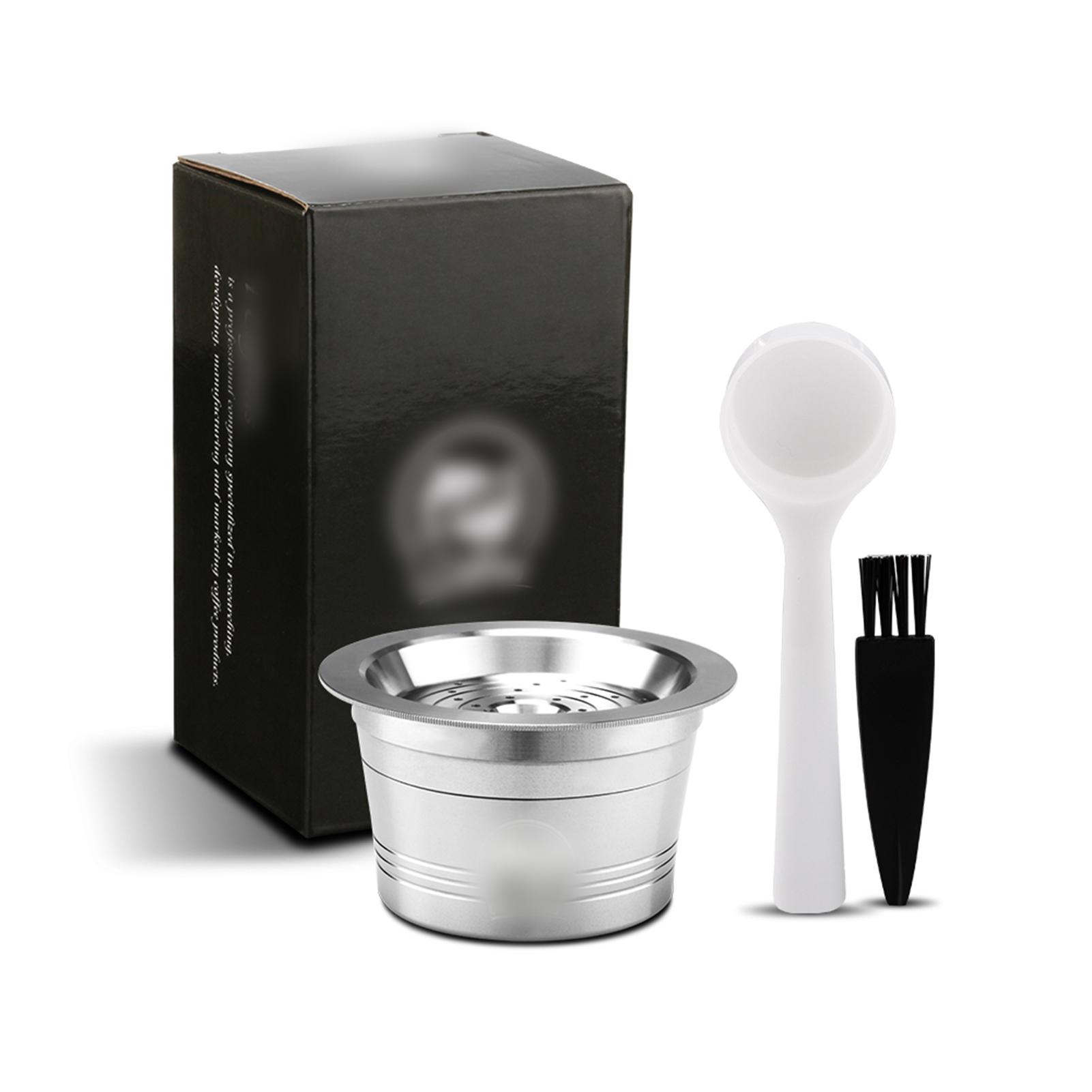 Mfyspace Silver Stainless Steel Reusable Coffee Capsules Reusable Coffee Capsule Cup Filter Compatible With Cafissimo