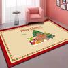 Christmas Theme Carpet Mat Rug Gingerbread Man Snowman Home Decoration Holiday Living Room Floor Mat with Gift Box Pattern