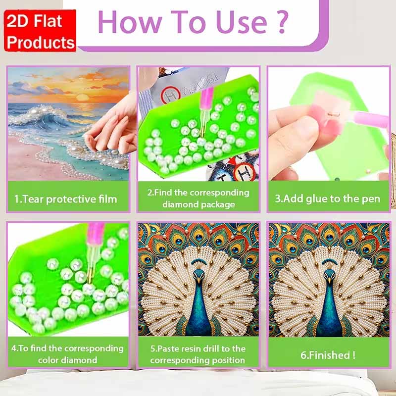 Pearl Art Painting Home Wall Decor Peacock Gemstone Painting Picture Crafts Adult/Beginner Gift Creative Home Decor Unframed Art 130