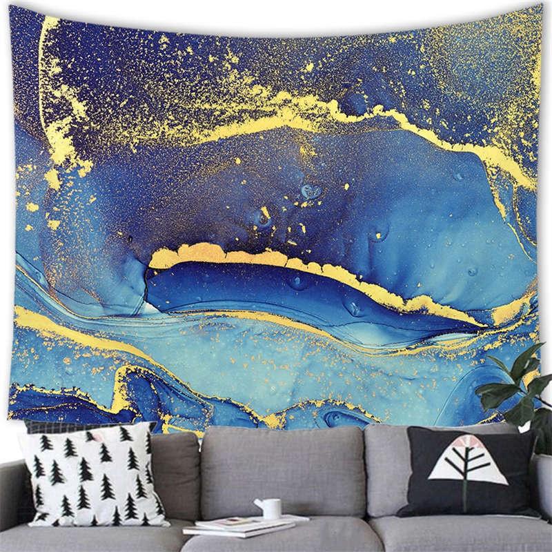 Luxury Wall Hanging Marble Texture Pattern Tapestry Painting Bedroom Living Room Decoration Room Background Hanging Wall