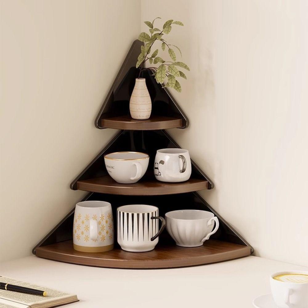 3 Layers Table Corner Display Shelf Acrylic Cup Storage Rack Creative Mug Organizer  for Home