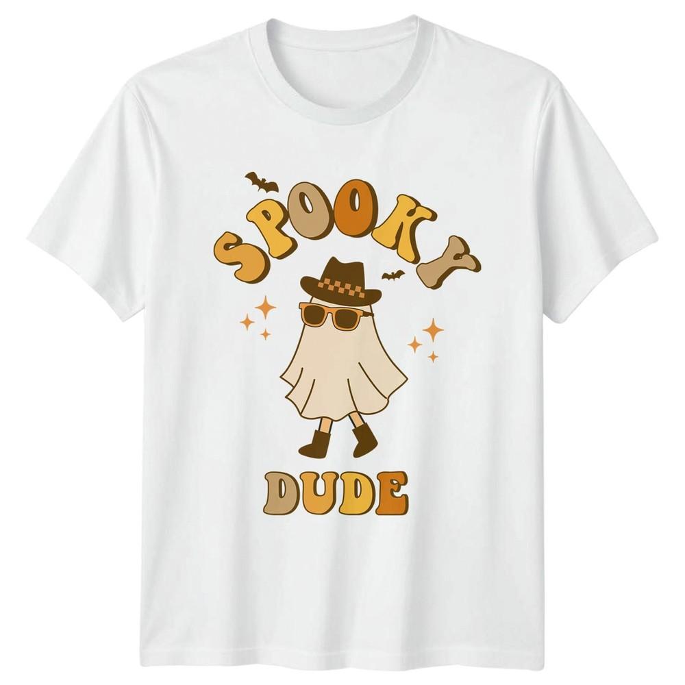 Spooky Dude Unisexs TShirt Western Retro Halloween Gift For Him S