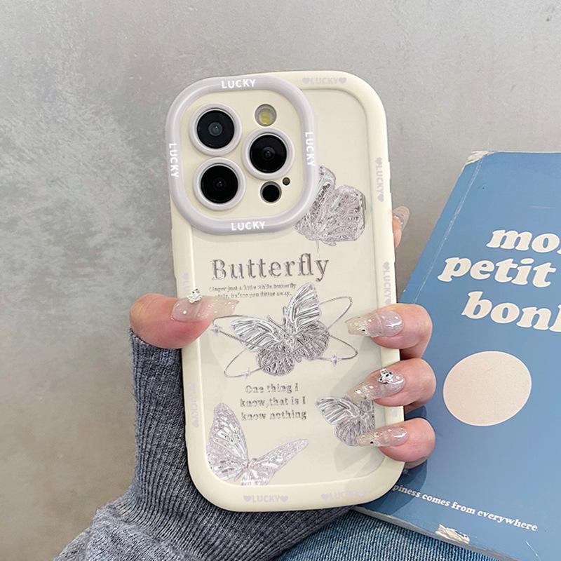 Premium Butterfly Suitable for Apple 17promax Mobile Phone Case Iphone15pro with Lanyard 14 Women's Model 13 Original