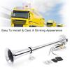 Single-tube Trumpet Electric Horn Chrome Air Horn Loudspeaker Kit 150dB 12V/24V Universal for Train