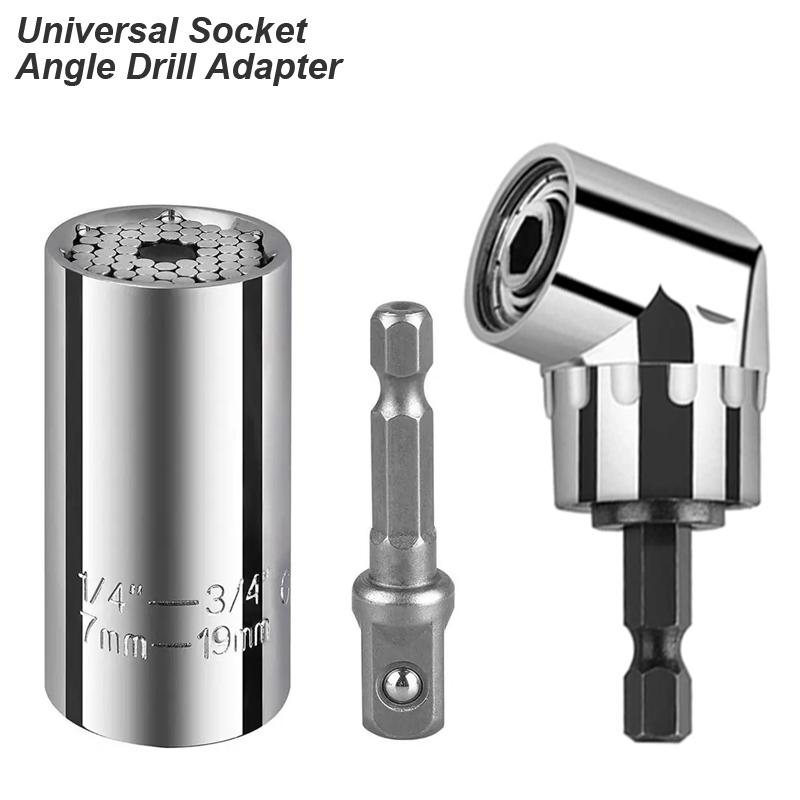 Universal Socket Sleeve Grip Ratchet Wrench Angle Drill Adapter Driver Extension Muti Tool Attachement Screwdriver Bit Holder