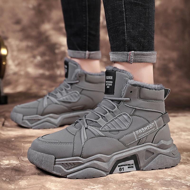 2024 Trend Snow Boots Men New Chunky Shoes Sneakers Winter High-top Shoes Male Good Quality Snow Furry Warmth Sneakers Men