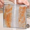 6pcs Silver Dish Towels Double Layer Dishes Cleaning Rags Steel Wire Cleaning Cloths  Pot