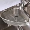 Coș de scurgere pentru chiuvetă de bucătărie, triunghi din oțel inoxidabil pentru alimente, coajă de legume, filtru de ouă, organizator de depozitare, raft de bucătărie, rack de scurgere
