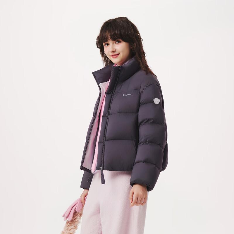 Tanboer Women's Stand Collar Short Puffer Down Jacket