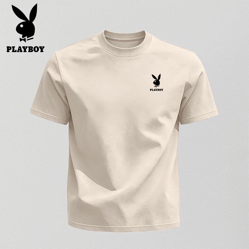 PLAYBOY Men's Pure Cotton Short Sleeve T-Shirt
