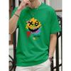 Smilemood Graffiti Printing T-Shirt Mens Summer Crewneck T Shirts Cotton Short Sleeve Oversize Fashions Clothes