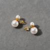 Small Sweet Potato Asymmetrical Size Pearl Stud Earrings Light Luxury Simple Versatile High Sense Earrings Vitality Girl Sense