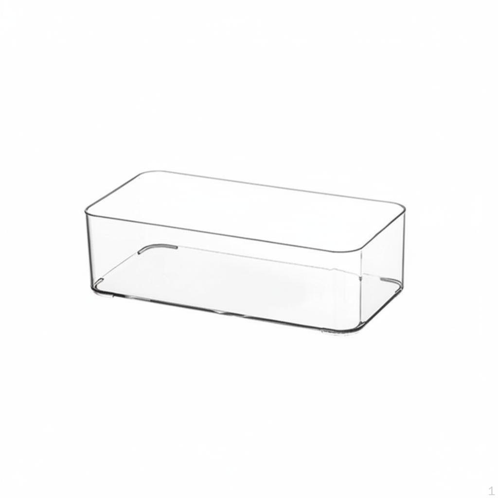 Drawer Organizer, Clear Acrylic Divider Storage Bin for Kitchen, Office 8028 10x10x5.8cm