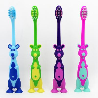 Mini Cute Children's Ultra-Fine Soft Bristled Toothbrush Small Head Cartoon Kangaroo Design for 3-14Ages