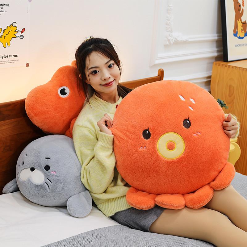 Octopus Seal Clownfish Marine Animal Plush Doll For Kids Bedroom Playtime And