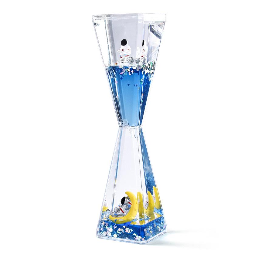 Cute Liquid Oil Hourglass Astronauts Liquid Timer Leak Drip Sand Clock Home Decoration Kum Saati Ampulheta Decoração