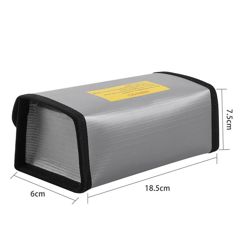 Lipo Battery Safety Bag 185X75X60Mm Mini Waterproof Fireproof Explosion-Proof Portable for Rc Fpv Racing Drones Car Battery Safe