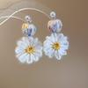 Cute Flower Crochet Earrings Temperament Bohemia Dangle Earrings Daisy Flower Earrings  Daily
