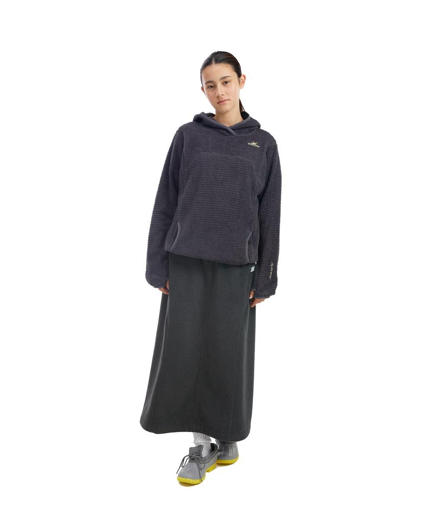 Sseonleobeutueo Fleece Long Skirt Charcoal