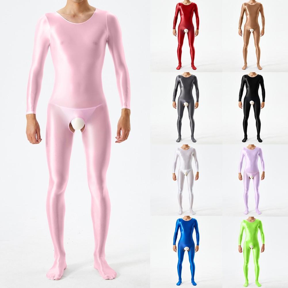 Bodystocking Me Jumpsuit Breathable Crotchless Glossy