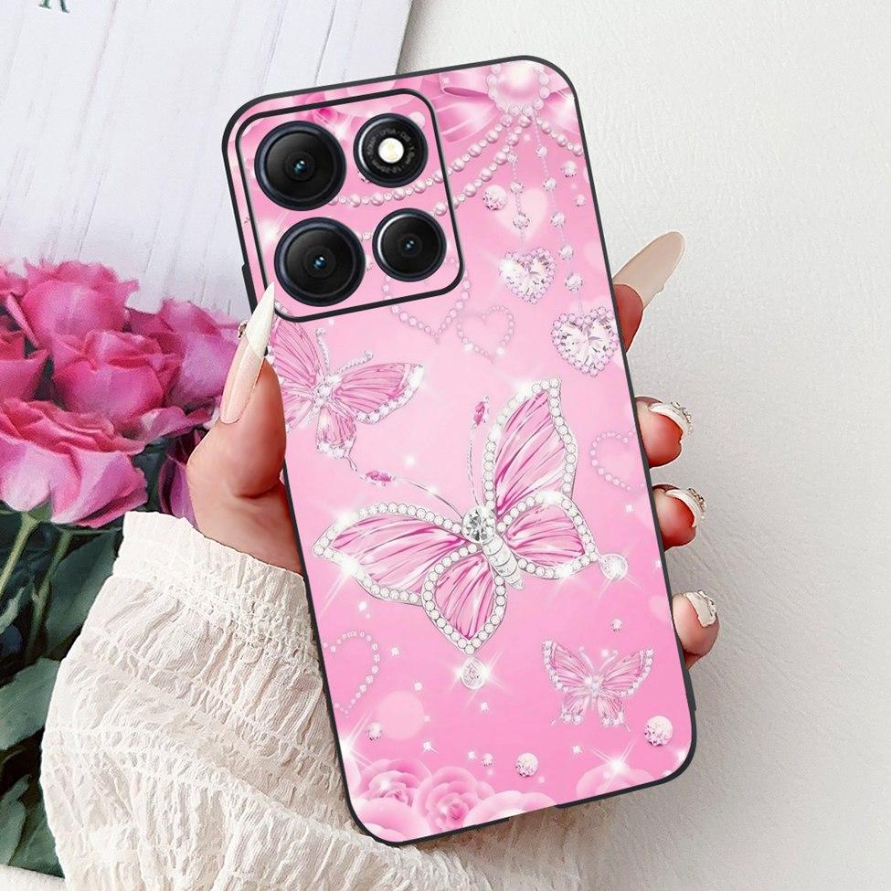 For Moto G86 Power Case Silicone Luxury Fashion Butterfly Love Cute Cool Painted Back Cover For Motorola G86 Power Phone Case