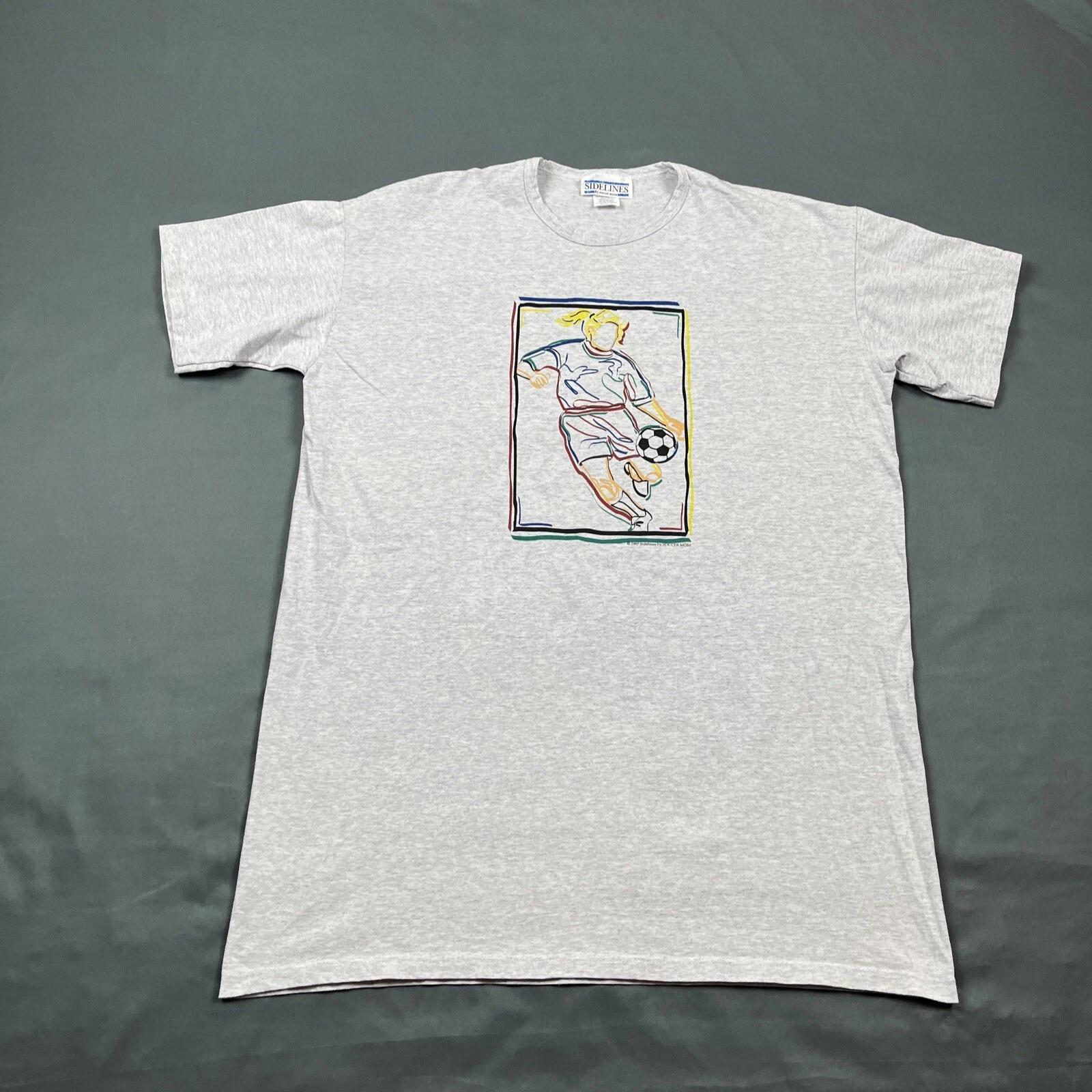 

Vintage 90s Soccer Graphic Tee Grey XL Tall Womens Soccer 1997 VTG USA Made 4XL