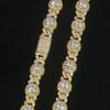 NY Ice Diamond Round Beads 7.5mm Cuban Chain Diamond Cubic Zirconia Cuban Necklace Hip Hop Style Women's Necklace