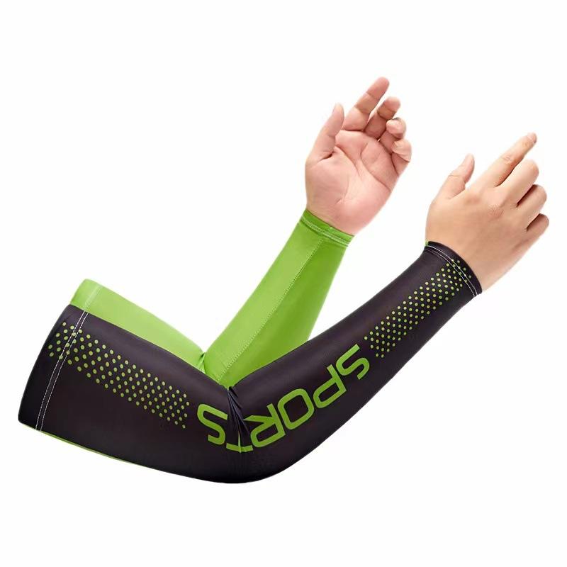 

Sunscreen sleeves ice silk ice sleeves men s ice silk summer arm guards takeaway driving ice cool fishing thin arm sleeves One Size зелёный