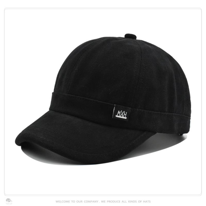 Casquette de Baseball Réglable Simple Couleur Unie Visière Courte Chapeau Papa Protection Solaire Extérieure Visière Sportive Gorras
