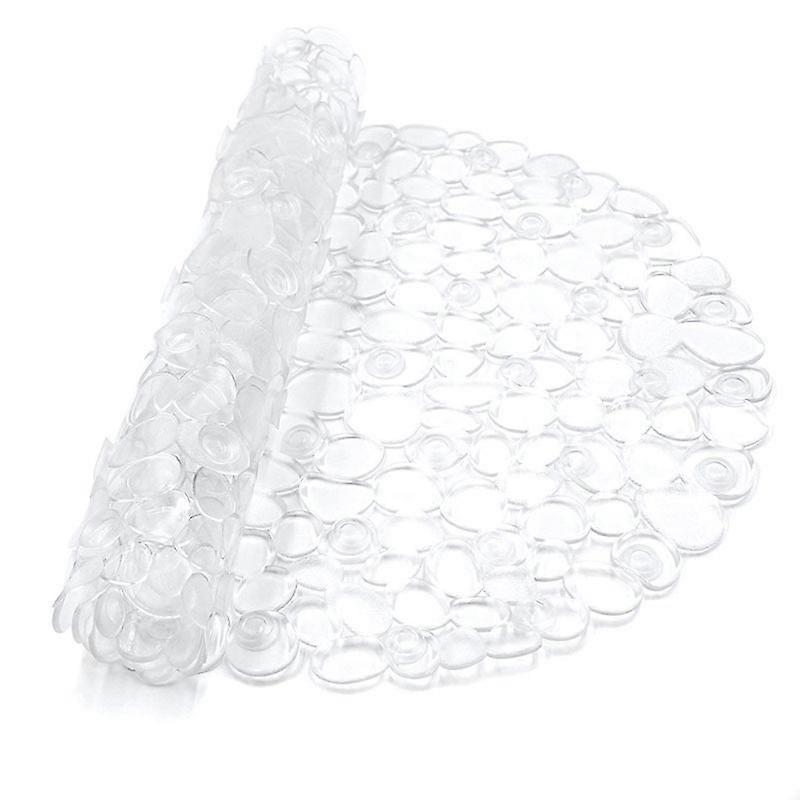69x36CM transparent white shower mat, a must-have in the bathroom, non-slip design