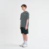 CODE I'M Authentic Logo Print Wgn Striped Oversized Short Sleeve Tee