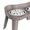 Elevated Dog Bowls Double Raised Anti Slip Feet Dish 2 Stainless Steel for Small Medium
