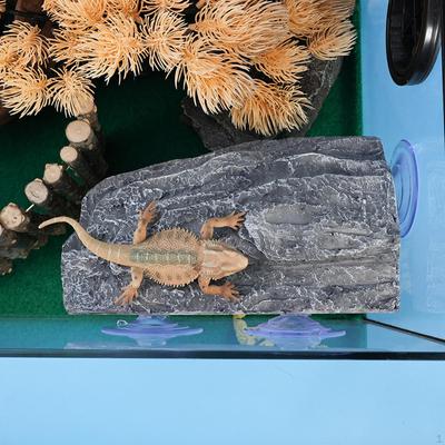 Turtle Basking Reptiles Dock Resting Terrace Stone Climbing Step with Suction Cups for Turtles