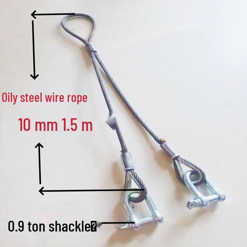 Vinç Bakım Riggingi için Kancalı İki Bacaklı Preslenmiş Tel Halat Sapan