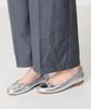 Ballet flats, pumps for women, cushioned, flat, round toe, ribbon, large and small sizes, cute and stylish, black, R-4006
