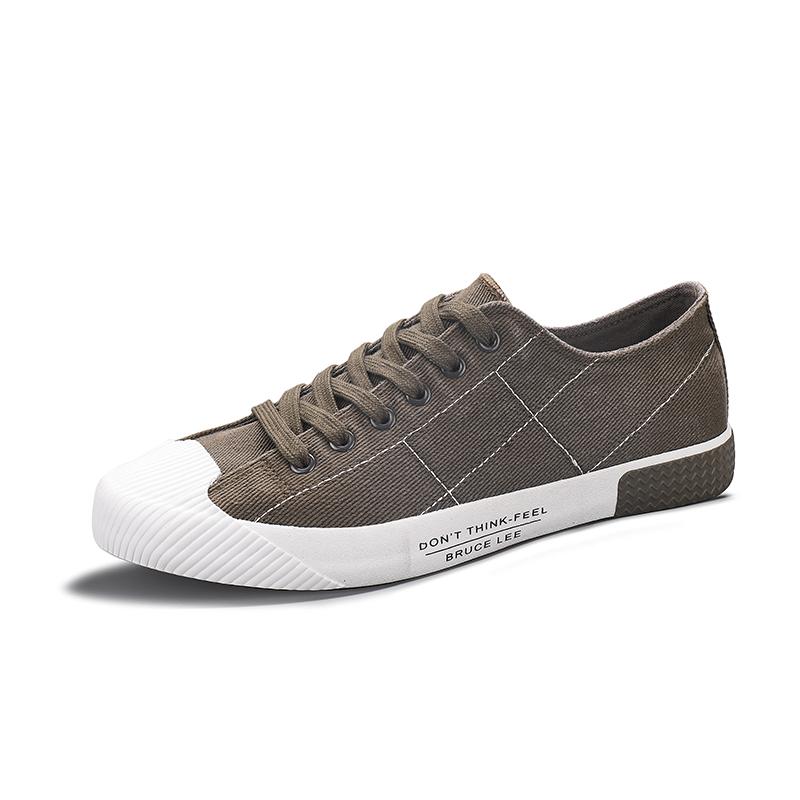 Original Green Men's Canvas Sneakers Fashion Casual Lightweight Espadrilles Men Breathable Lace-up Leisure Men Vulcanize Shoes