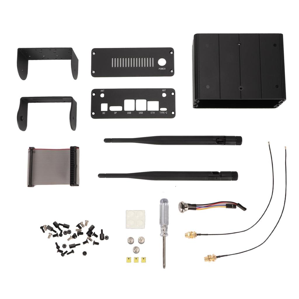 Mini boîtier d'ordinateur en alliage d'aluminium avec support de caméra pour Jetson Orin pour Jetson Orin NX prend en charge le boîtier de réglage de rotation d'angle de 180 degrés,