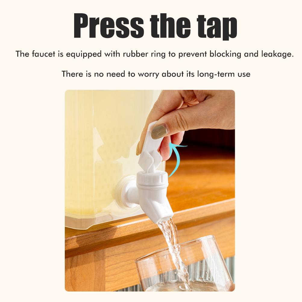 3,5 L Plast Drikkedispenser Drikkedispenser med Tappekran Iset Juicedispenser for Kjøleskap Fest